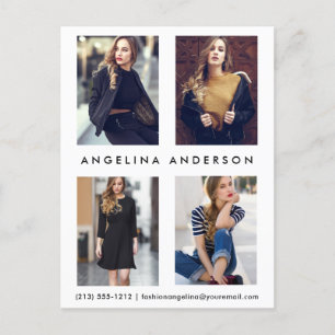 Cartão postal do modelo 4 fotográfico composto