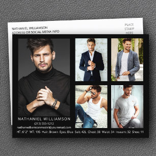 Cartão postal do modelo 5 fotográfico composto do