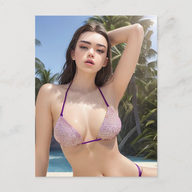 Cartão postal do modelo Bikini Break (Frente)