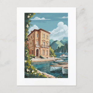 Cartão postal do Museu Marítimo de Kotor Viagem