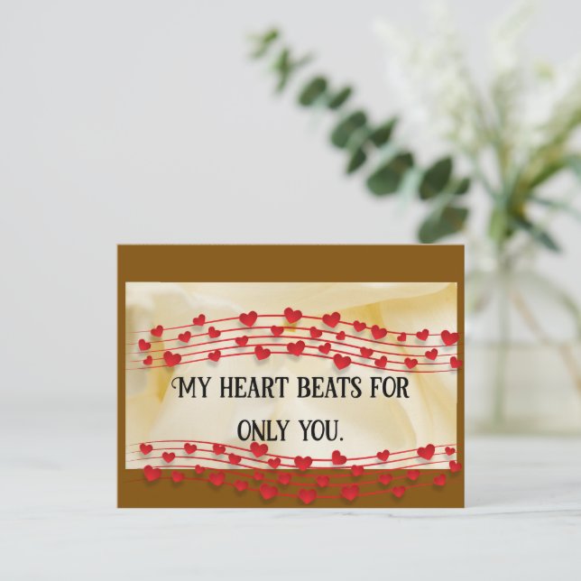 Cartão postal do namorados (Em pé/Frente)