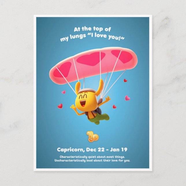 Cartão postal do namorados para Capricorn (Frente)