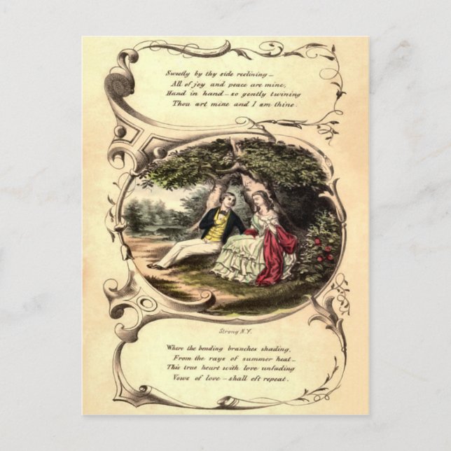 Cartão postal do Namorados Vintage (Frente)