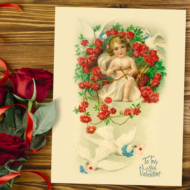 Cartão postal do Namorados Vintage Cherub (Criador carregado)