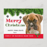 Cartão Postal Do Natal do Cão - Feriado do Cão<br><div class="desc">Crie dos cartões de Natal dos cães para enviar cartões de cão de férias a amigos que são amantes de cães. Personalize com sua saudação. Os cartões de Natal dos cães farão seus amigos apaixonados por cachorros sorrir. Os cartões de cão perfeitos para as empresas de estimação enviarem aos seus...</div>