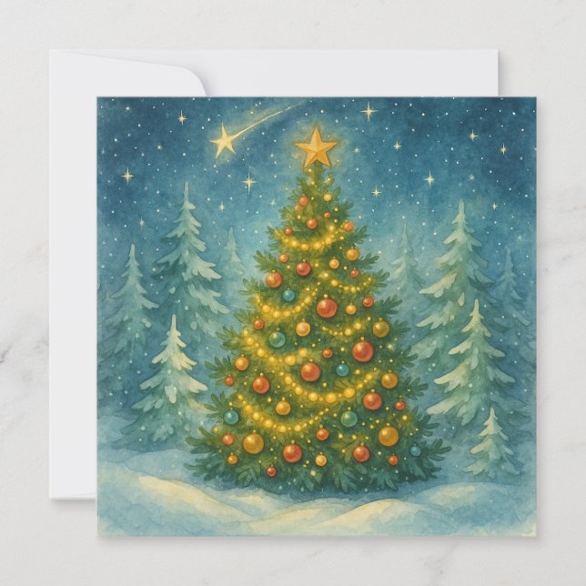 Cartão Postal do Natal do Wonky Zoo – Árvore de Na (Frente)