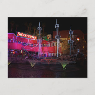 Cartão postal do navio pirata da ilha do tesouro