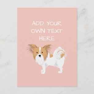 Cartão postal do nome personalizado do cão Papillo