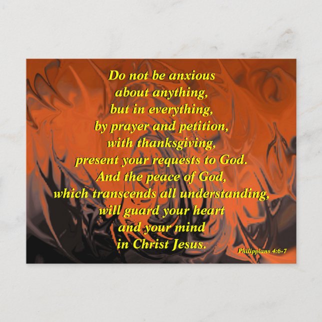 Cartão Postal Do Not Be Anxious (dancing flames) - Postcard (Frente)