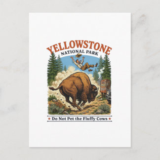 Cartão Postal Do Not Pet The Fluffy Cows , Yellowstone National