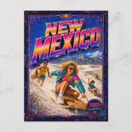 Cartão postal do Novo México dos anos 80 Retro