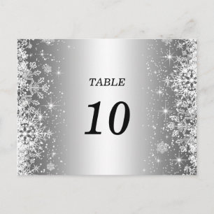 Cartão postal do número da mesa de casamento de in