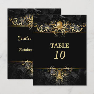 Cartão postal do número da mesa do casamento de Ha