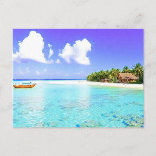 Cartão Postal do Oceano Tropical das Maldivas