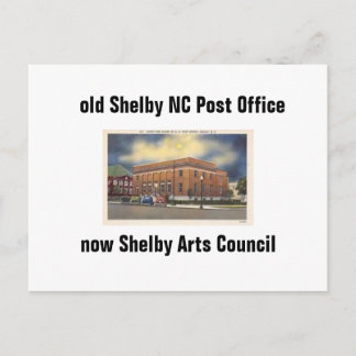 cartão postal do Office do Posto Shelby NC antigo