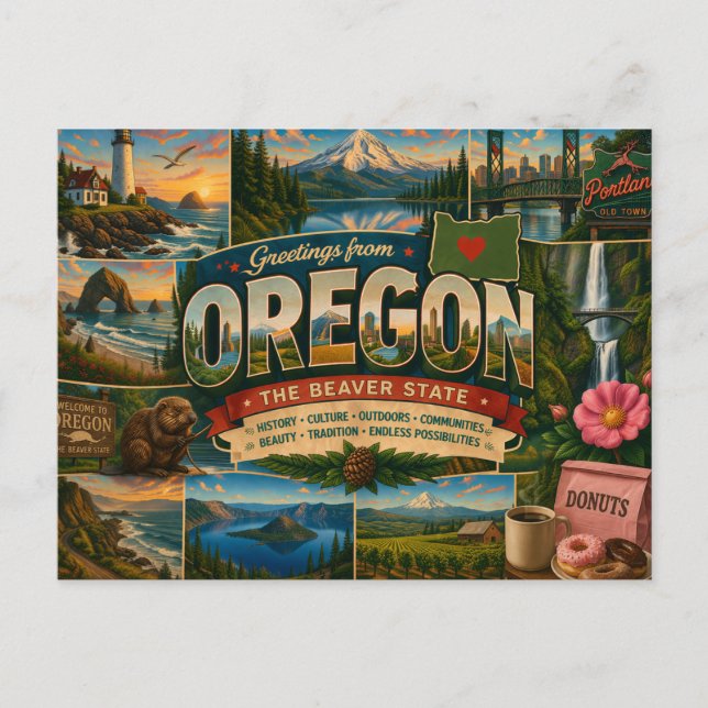 Cartão Postal do Oregon (Frente)