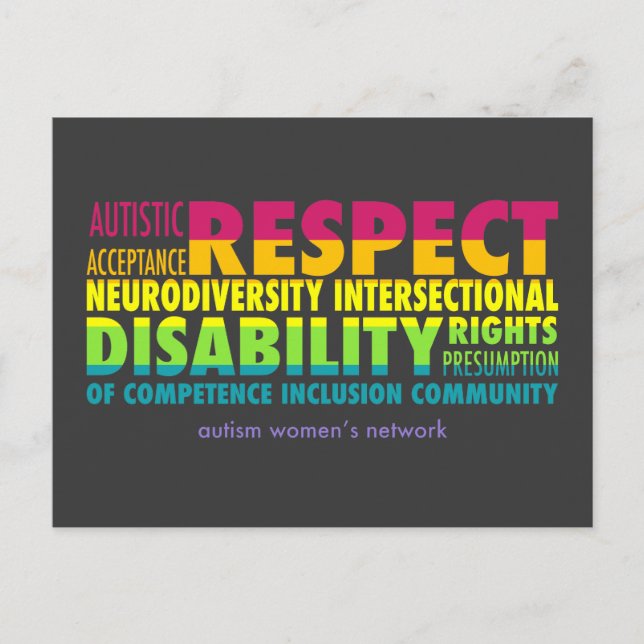 Cartão postal do Orgulho Arco-Íris AWN (Frente)