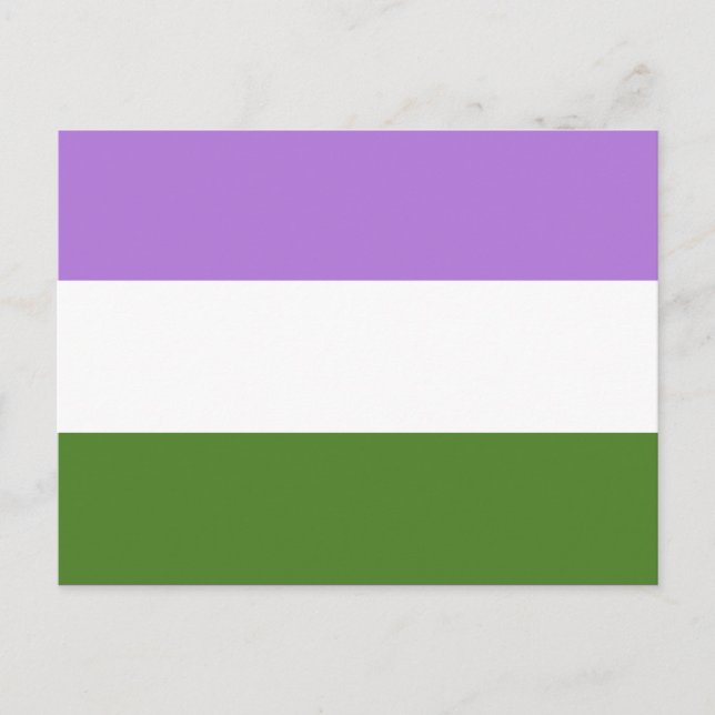 Cartão postal do orgulho de Genderqueer (Frente)