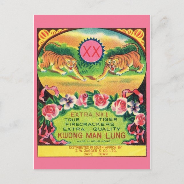 Cartão postal do Pacote Firecracker Vintage (Frente)