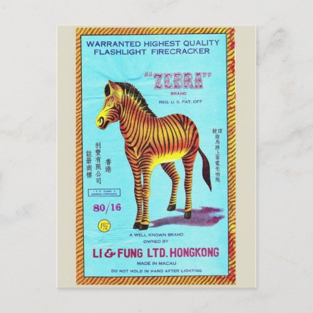 Cartão postal do Pacote Firecracker Vintage (Frente)