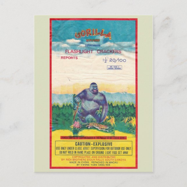 Cartão postal do Pacote Firecracker Vintage (Frente)