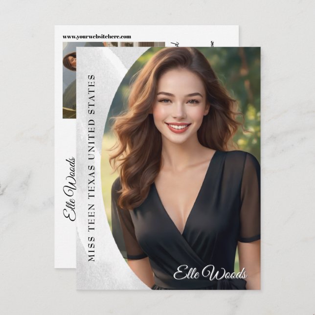 Cartão-postal do Pageant do Cartão com fotos Marbl (Frente/Verso)