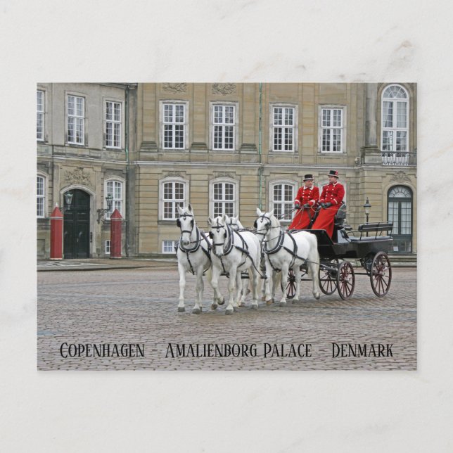 Cartão postal do Palácio de Amalienborg em Copenha (Frente)