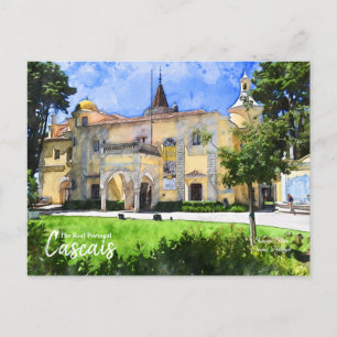 Cartão postal do palácio em Cascais, Portugal
