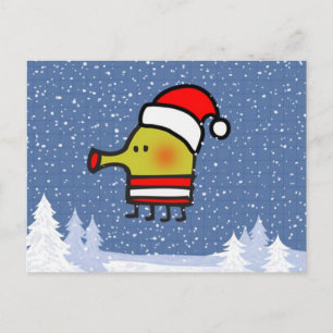cartão postal do papai noel do doodle jump