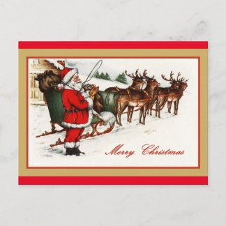Cartão Postal do Papai Noel Vintage