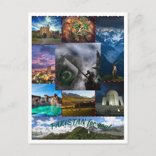 Cartão postal do Paquistão (Frente)
