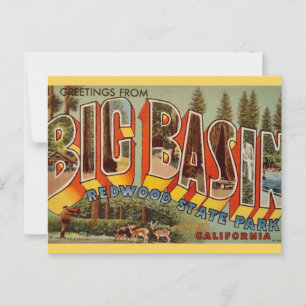 Cartão Postal do Parque de Redwood Big Basin
