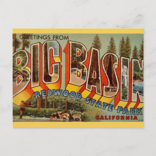 Cartão Postal do Parque de Redwood Big Basin