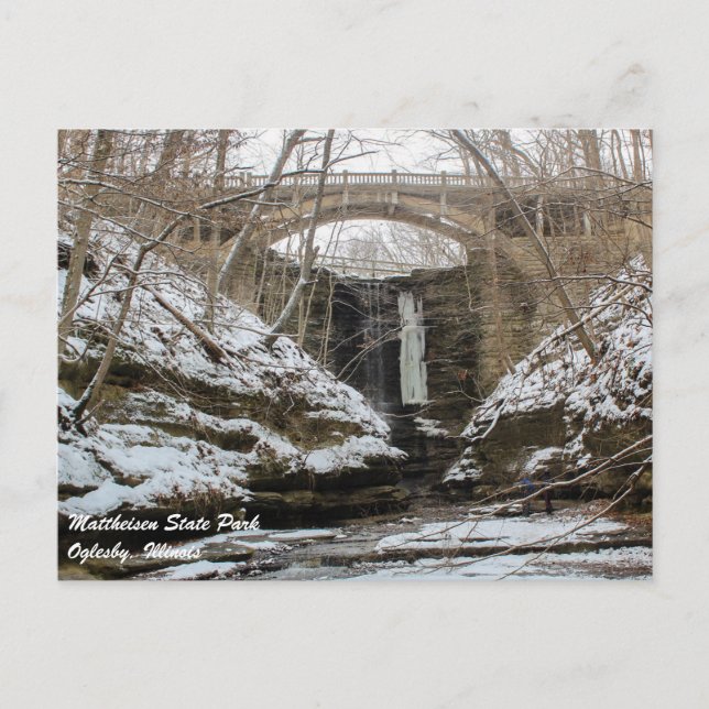 Cartão postal do Parque Estadual do Illinois Matth (Frente)