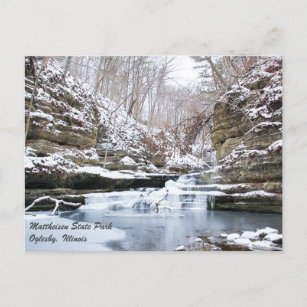 Cartão postal do Parque Estadual do Illinois Matth