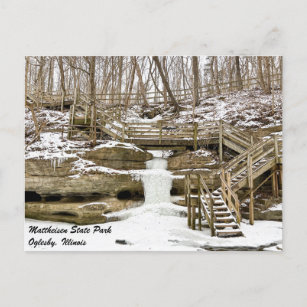 Cartão postal do Parque Estadual do Illinois Matth