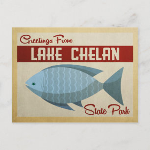 Cartão Postal do Parque Estadual do Lago Chelan Pe