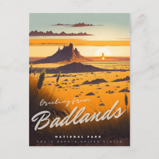 Cartão postal do Parque Nacional das Badlands