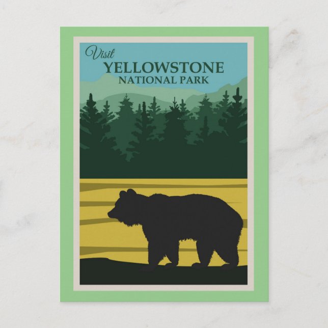 Cartão Postal do Parque Nacional de Yellowstone (Frente)