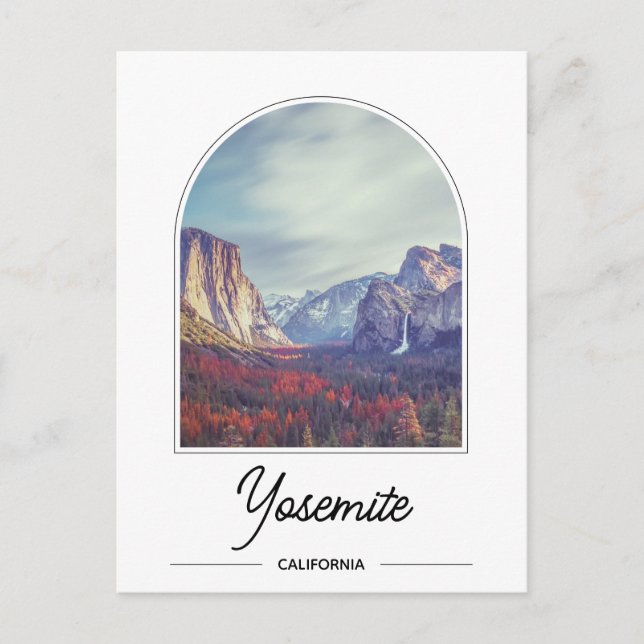 Cartão Postal do Parque Nacional de Yosemite (Frente)