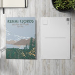 Cartão postal do Parque Nacional Kenai Fjords Skil<br><div class="desc">Kenai Fjords vetor trabalho de arte design. O parque é um parque nacional americano que mantém o Harding Icefield,  as suas geleiras que transbordam,  e os fiordes e ilhas costeiras.</div>