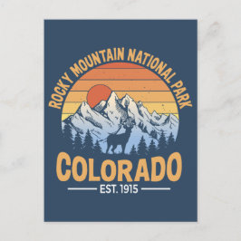 Cartão Postal do Parque Nacional Rocky Mountain Co
