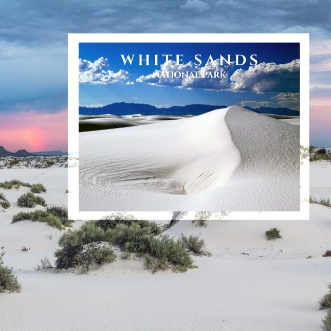 Cartão postal do Parque Nacional White Sands, Novo (Criador carregado)