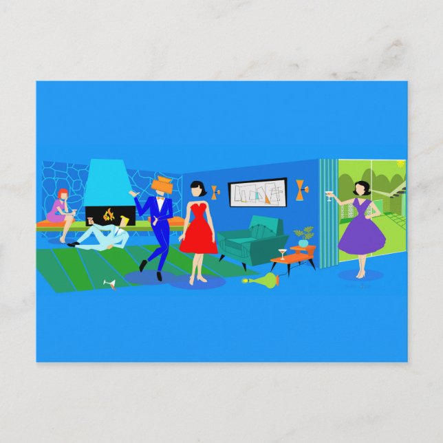 Cartão postal do Partido Cocktail de Primaveras de (Frente)