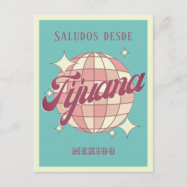 Cartão postal do Partido da Imagem do México Retro (Frente)