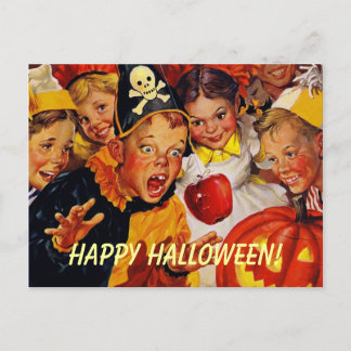 Cartão postal do Partido Vintage Halloween