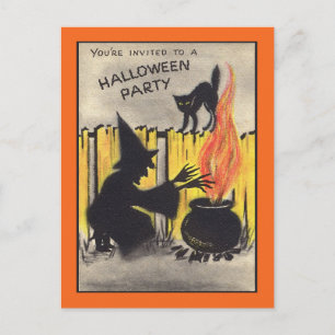 Cartão postal do Partido Vintage Halloween