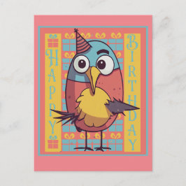 Cartão Postal do Pássaro de Aniversário