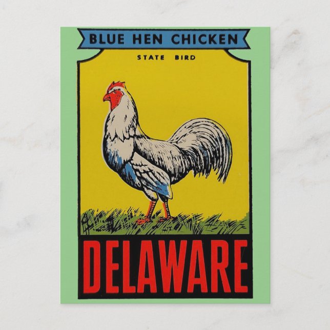 Cartão postal do pássaro do estado de Delaware (Frente)