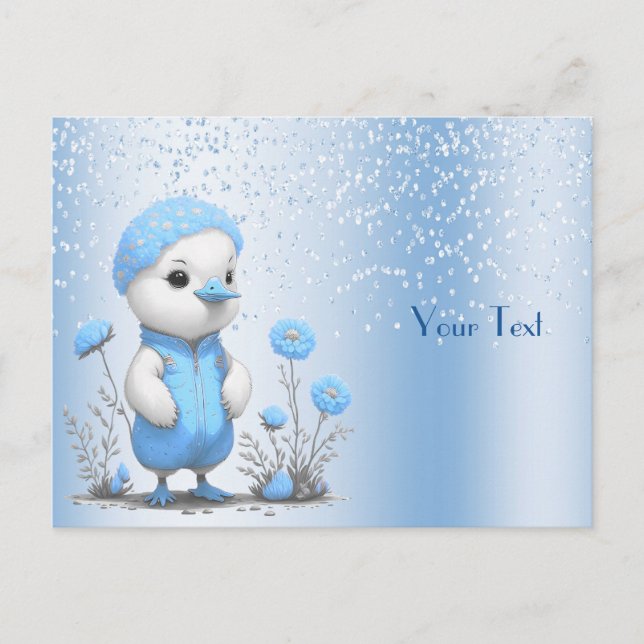 Cartão postal do pato azul (Frente)
